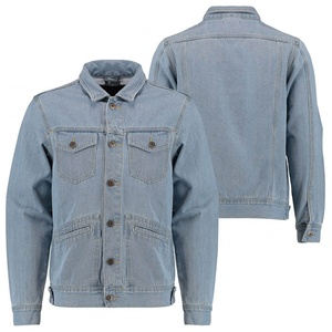 Wholesale Winter Men's High Quality Eco-Friendly Breathable Quick Dry <b>Denim</b> <b>Jacket</b> Oversized Fashion Casual Wear High Street Low - Product Image 1