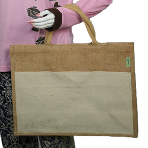 กระเป๋าช้อปปิ้งผ้ากระสอบพิมพ์ลายตามสั่งแบบขายส่ง เป็นมิตรกับสิ่งแวดล้อม พร้อมหูหิ้วแบบยาว ลายตัวอักษร โลโก้สั่งทำได้-ใช้งานได้หลากหลาย - Product Image 2