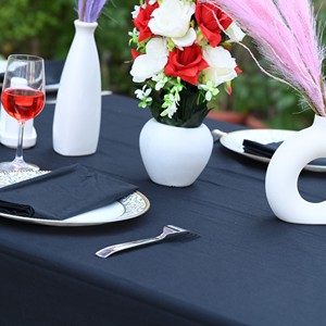 Cotton Customizable <b>Tablecloth</b> Solid Color Woven Modern Style Washable Eco-Friendly Durable Banquet Use Party Outdoor - Product Image 5