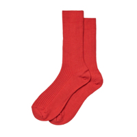 Chaussettes de sport classiques unisexes pour hommes, couleur rouge unie, durables, avec logo personnalisé imprimé numériquement, écologiques, en laine/cachemire/coton