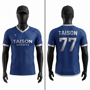 Maillot de Tir pour Hommes en Maille Polyester Respirante 240 GSM Bleu Royal avec Bordure Blanche, Nom et Numéro Personnalisés par Transfert Thermique, Tenue d'Équipe Avant - Product Image 1