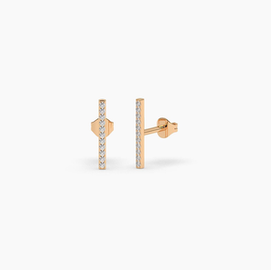 ต่างหูเพชรแล็บโกรว์ดีไซน์เนอร์ 14KT ทองคำชุบวินเทจ รับรองโดย IGI เครื่องประดับชั้นดีสำหรับผู้หญิง เหมาะสำหรับงานแต่งงานและงานปาร์ตี้ - Product Image 2