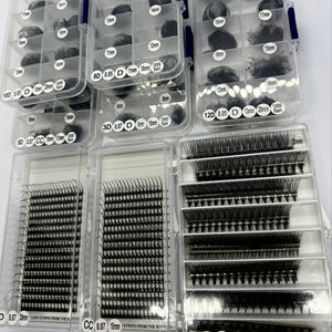 Pestañas de Volumen Hechas a Mano Wispy Premade Spike Fans 16 Líneas, Extensiones de Pestañas Personalizadas, Bandejas de Pestañas Personalizadas, Marca Privada OEM ODM - Product Image 1