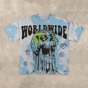 Summer Latest Design Streetwear Men's <b>Tshirts</b> Anime Cartoon Custom logo Web <b>Skull</b> Printed Women <b>Tshirts</b> Wholesale Clothes Men - Product Image 4