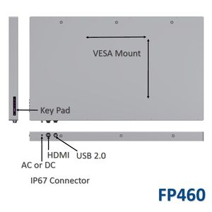 Monitor Industrial Marino con Pantalla Táctil IP67 Resistente al Agua (PCAP/Resistiva), Atenuación Automática, Control Remoto IR, Carcasa de Aluminio - Product Image 3