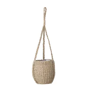 Home decorative Hanging Planter Basket Indoor Outdoor Natural Seagrass Flower Plant Pots Wholesale Best Gifts