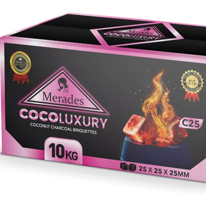 Charbon à chicha Coco Luxury Cube de Merades, écologique, longue durée de combustion, faible teneur en cendres, exporté pour le marché coréen du narguilé - Product Image 1