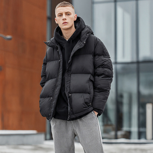 Blouson d'hiver pour homme en duvet, coupe oversize, à capuche, manches longues, chaud et matelassé, style streetwear - Product Image 6