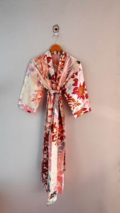 Elegant Gown Cotton <b>Kimono</b> Soft and Comfortable Bath Robe <b>Beach</b> Wear Gift for Her Floral Print Robe New Design <b>Kimono</b> Robe - Product Image 4