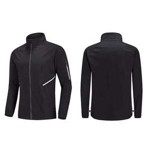 Chaqueta de Forro Polar para Hombre, Cuello Alto, Color Sólido, Cierre de Cremallera, Corte Regular, Estilo Casual para Otoño, Azul y Negro - Product Image 2