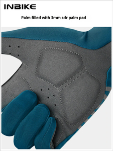 Guantes de Ciclismo Transpirables de Poliéster para Dedos Completos, Color Verde Azulado y Gris, Antideslizantes, Unisex, para Verano - Product Image 2