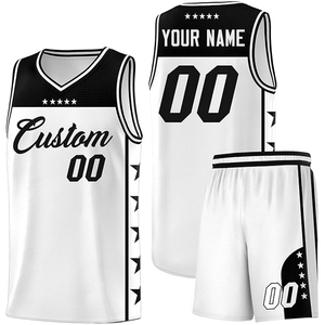 ชุดเสื้อและกางเกงบาสเก็ตบอลแบบกำหนดเอง พร้อมโลโก้ทีม ชื่อ หมายเลข ป้ายชื่อ พิมพ์ลายแบบซับลิเมชั่น ปักลาย 3 มิติ ชุดฝึกซ้อม - Product Image 1