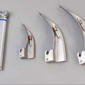 Set de Laringoscopio Macintosh AA con Mango Pequeño y 3 Hojas Tamaño 1, 3, 4, Kit de Intubación para Anestesia ORL, Aprobado por CE - Product Image 1