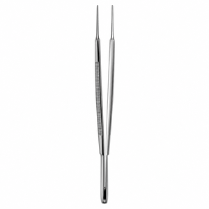 Delicate Touch GERALD Forceps Straight Flat Handle 1mm Tips Overall 7in 17.8cm or 8in 20.3cm or 9in 22.9cm ZETOMEDPRO - Product Image 1