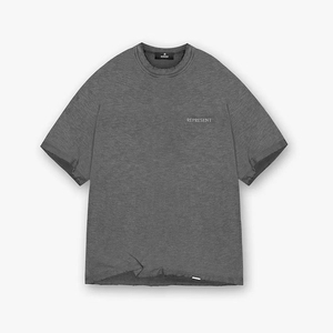 เสื้อยืดคอกลมแขนสั้นทรงโอเวอร์ไซส์สำหรับผู้ชาย สีพื้น ผ้าเจอร์ซีย์ถัก ระบายอากาศได้ดี ผ้าฝ้าย โลโก้ด้านหน้า - Product Image 1