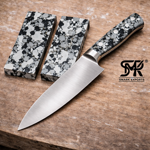 Blocchi di turchese composito a fiocco di neve <span class=keywords><strong>per</strong></span> manici di coltelli, grezzi personalizzati <span class=keywords><strong>per</strong></span> impugnature di coltelli, materiale ecologico fatto a mano <span class=keywords><strong>per</strong></span> manici da chef - Product Image 1