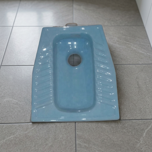 Vistaar Blue Double Color <b>Ceramic</b> Eastern Squatting <b>Pan</b> Standard Size Bathroom WC Sanitary Ware Export - Product Image 3