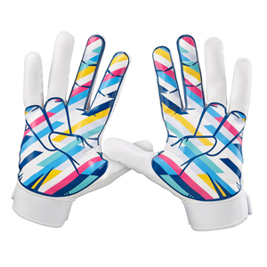 High Quality American Football Gloves Sticky Palm Sublimation Printing Back Custom Design Football Gloves Lineman Comfortable - Product Image 1
