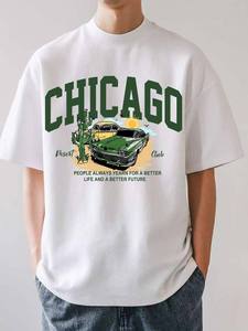 T-shirt graphique pour homme, tee-shirt en coton élégant, coupe confortable, parfait pour le streetwear moderne et les tenues quotidiennes - Product Image 1