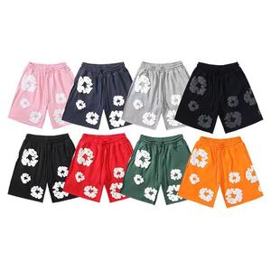 Shorts de sport décontractés pour hommes, gris foncé, avec logo frontal, séchage rapide, anti-UV, respirants, 100% coton pur, personnalisables et de haute qualité - Product Image 6