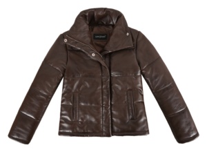 Wholesale Women's Winter Bomber Jacket Puffy Bubble Style Waterproof Eco-Friendly Printed Canvas Genuine Leather Shell <b>Zipper</b> - Product Image 5