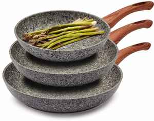 Poêle à dosas en granit antiadhésif, poêle à roti chapati, compatible induction, en aluminium avec poignée - Product Image 3