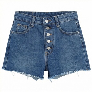 Plus Size Women Vintage Straight <b>Denim</b> Shorts High Waist <b>Stretch</b> Ripped Casual Fashion Summer Outdoor Street Style Pants - Product Image 1
