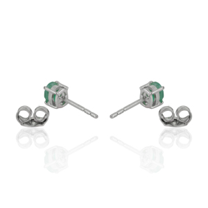 Stunning Trendy S925 Silver Oval Shape Natural <b>Emerald</b> May Birthstone Minimalist <b>Stud</b> Earrings For Women Everyday Wear - Product Image 6