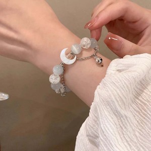 Bracciale con perline di cristallo bianco a forma di luna per donna, gioielli vintage sfumati squisiti per feste, regali 2026 - Product Image 6