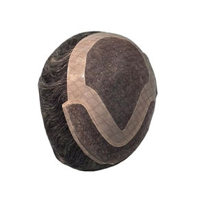 วิกผมผู้ชายแบบโมโนฟรอนท์เลซ รีมี่แฮร์ ยอดขายดีที่สุด  วิกผมโปร่งใส HD Lace Toupee Taz Hair บังกลาเทศ วิกผมแท้คุณภาพสูง - Product Image 6