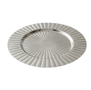 Assiette de Présentation Métallique Décorative Argentée pour Table, Assiettes de Service Alimentaire pour Hôtels, Cuisines et Traiteurs - Product Image 3