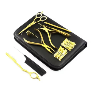 Kit d'accessoires de beauté pour salon avec pinces à extensions capillaires à prise confortable et rangement pratique pour le coiffage - Product Image 5