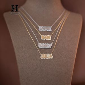 Custom Fine Jewelry Supplier - Personalized Diamond Nameplate Necklace, 14k/18k <b>Solid</b> <b>Gold</b> Customizable <b>Pendant</b> for Wholesale - Product Image 4