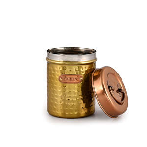 Ensemble de pots à épices, sucre et café en métal martelé, fabriqués à la main, prix de gros - Product Image 4