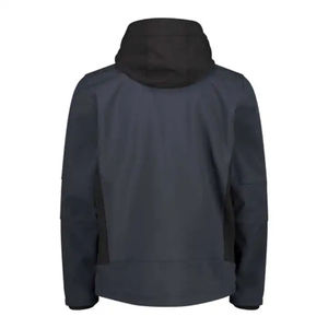 Veste coupe-vent zippée pour homme, grande taille, respirante, séchage rapide, softshell, personnalisable avec logo et étiquette OEM. - Product Image 2