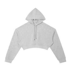 Sudadera con capucha corta esencial para mujer, de mezcla de algodón, con hombros caídos, estilo oversize y holgado, estilo streetwear estético - Product Image 5