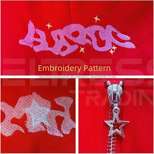 Sudadera de lana informal de invierno para hombre de algodón 100% con cremallera completa para capucha de manga larga teñida lisa - Product Image 4