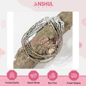 Joyería de Moda de Lujo, Tobillera Ajustable de Cristal de Pirita Facetada de 2 mm, Ligera, Versátil y de Alta Calidad - Product Image 6