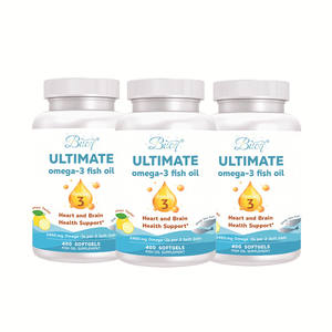 Suplemento de aceite de pescado <span class=keywords><strong>Omega</strong></span>-<span class=keywords><strong>3</strong></span> altamente efectivo con sabor a limón <span class=keywords><strong>natural</strong></span> Ultimate <span class=keywords><strong>Omega</strong></span> con gel suave EPA y DHA - Product Image 2
