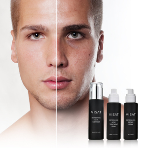 ชุดผลิตภัณฑ์ดูแลผิวหน้าสำหรับผู้ชาย 3 ชิ้น ช่วยลดรอยสิวและปรับผิวกระจ่างใส ด้วยสารสกัดสมุนไพรออร์แกนิกจากซานตง ประกอบด้วยกรดไฮยาลูโรนิกและกรดอะซีเลอิก ช่วยดูแลรูขุมขนและลดปัญหาสิว - Product Image 3