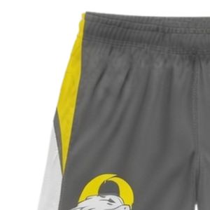 Shorts de lacrosse unisexe gris et jaune sublimés, légers, en polyester, réversibles, uniforme de match athlétique, vêtements de sport performants - Product Image 4