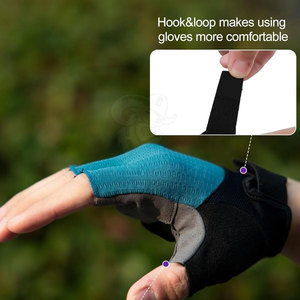 Guantes de ciclismo acolchados suaves con tela transpirable que proporcionan un ajuste cómodo a la mano, absorción de impactos y agarre seguro - Product Image 5