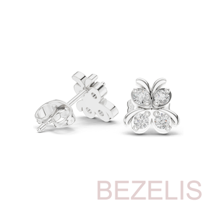 Boucles d'oreilles en diamant de laboratoire rond brillant, design classique, bijoux pour femmes, bijoux fins, cadeau de mariage, accessoire de luxe - Product Image 4