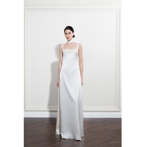Vestido de Alta Costura para Mujer, Modelo Oriel Drapeless, Corte A, Satén Mission, 89% Triacetato, 11% Poliéster, Estilo Casual - Product Image 2