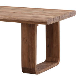 Mesa de Comedor Rectangular de Madera de Teca Reciclada, Estilo Industrial Vintage, con Patas Plegables en Forma de U, para Hogar, Cocina o Restaurante - Product Image 4