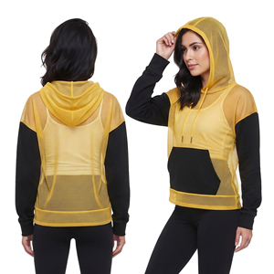 Sudadera Ligera de Malla Transparente para Mujer, Ropa de Playa, Sudadera con Capucha, 100% Poliéster, Transparente, Unisex - Product Image 1