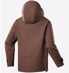 Veste coupe-vent imperméable unisexe avec logo personnalisé, grande taille, fermeture éclair, capuche Polartec, veste de sport d'extérieur écologique - Product Image 2