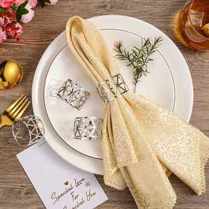 Gold <b>Napkin</b> Rings for Table Setting, Decorative Metal <b>Napkin</b> Holders for Wedding, Party, Dinner, Restaurant and Home Table Decor - Product Image 1