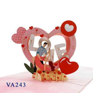 Top Tendance 3D Amour Couple Pop Carte Laser Cut À La Main Papier Artisanat pour Cadeaux De Mariage Vietnam Artisanat Thanksgiving - Product Image 1