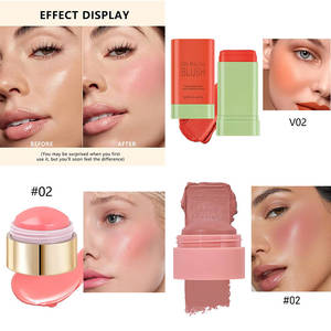 บลัชออนเนื้อครีมหลากสี บลัชออนมินเนอรัลแบบบาล์ม กันน้ำ สีชัดติดทนนาน แต่งหน้าได้ทั้งแก้มและริมฝีปาก - Product Image 5